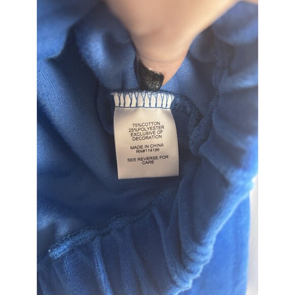 Juice Couture Y2K Blue Cropped Zip Up Hoodie Size Small - Picture 4 of 5